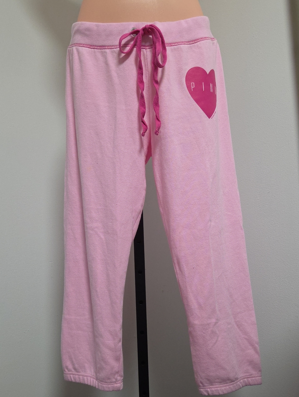 VS PINK Cropped Terry Fleece Sweatpants